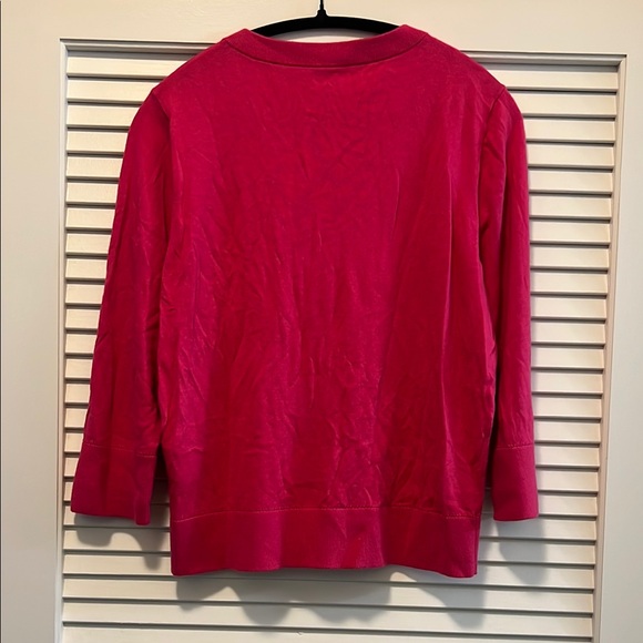 kate spade new york Pink and Black Cardigan with Elegant Embellishments - Picture 3 of 3